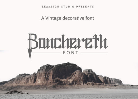 Bonchereth Font Font Leamsign Studio 