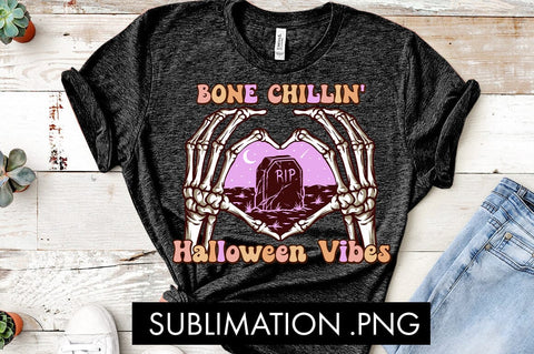 Bone Chillin' Halloween Vibes PNG Sublimation Sublimation Freeling Design House 