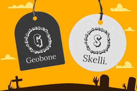 Bone Halloween Monogram Font Attype studio 