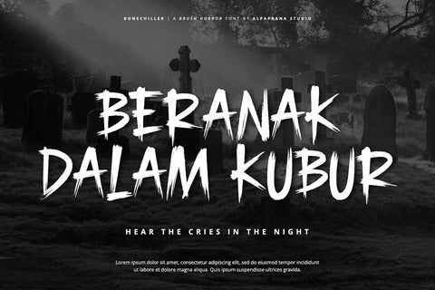 Bonechiller - Brush Font Font Alpaprana Studio 