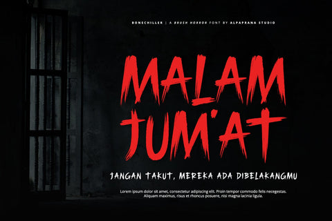 Bonechiller - Brush Font Font Alpaprana Studio 