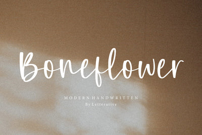 Boneflower Modern Handwritten Font Font Letterative 