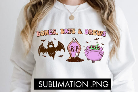 Bones Bats And Brews PNG Sublimation Sublimation Freeling Design House 
