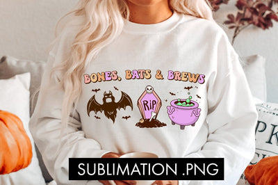 Bones Bats And Brews PNG Sublimation Sublimation Freeling Design House 