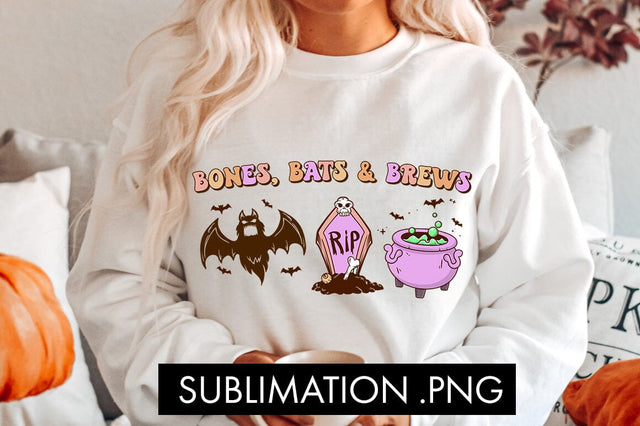 Bones Bats And Brews PNG Sublimation Sublimation Freeling Design House 