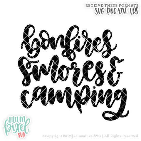 Bonfire Smores Camping SVG Lilium Pixel SVG 