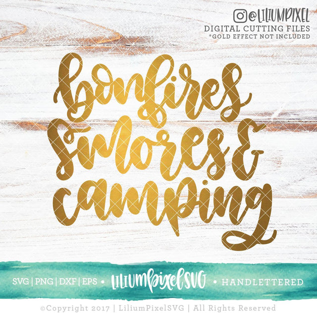 Bonfire Smores Camping SVG Lilium Pixel SVG 