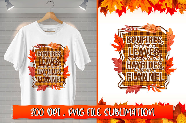 Bonfires boots leaves pumpkins hayrides cider flannel Sublimation SVG Shetara Begum 