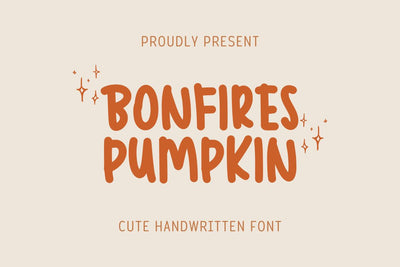 Bonfires Pumpkin - Cute Handwritten Font Font Masyafi Studio 
