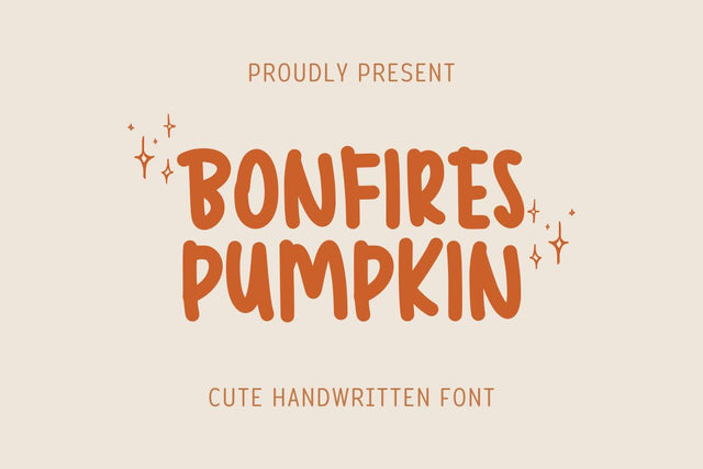 Bonfires Pumpkin - Cute Handwritten Font Font Masyafi Studio 