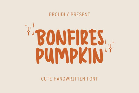 Bonfires Pumpkin - Cute Handwritten Font Font Masyafi Studio 
