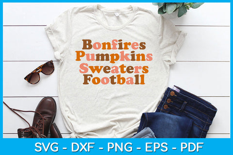 Bonfires Pumpkins Sweaters Football SVG PNG PDF Cut File SVG Creativedesigntee 