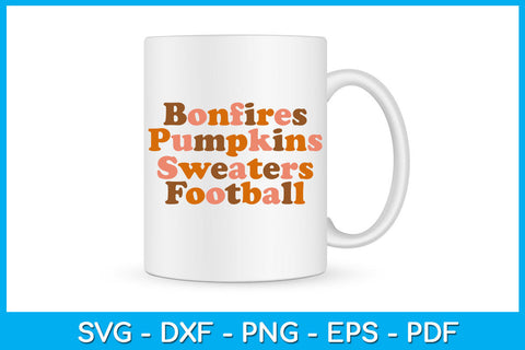 Bonfires Pumpkins Sweaters Football SVG PNG PDF Cut File SVG Creativedesigntee 
