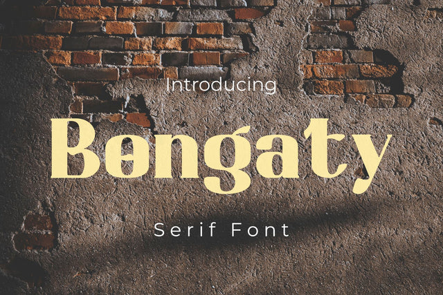 Bongaty Display Font Font Irvan Randi 
