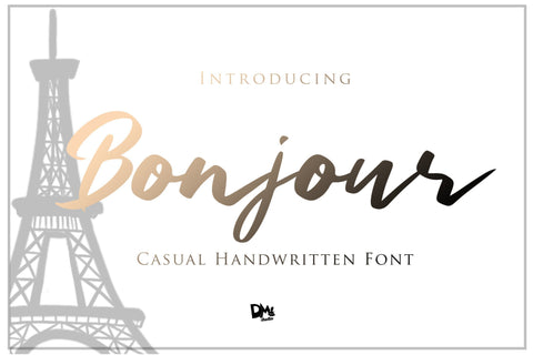 Bonjour - Casual Handwritten Font Font Dm Letter Studio 