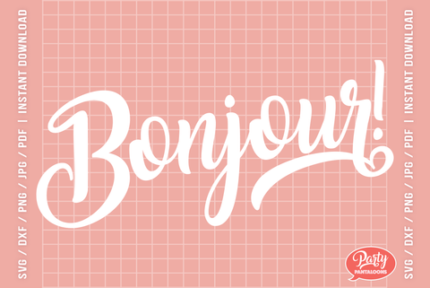 BONJOUR | French, Paris SVG SVG Partypantaloons 