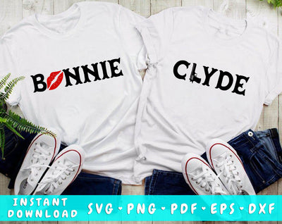 Bonnie & Clyde SVG, Matching Couple SVG SVG HappyDesignStudio 