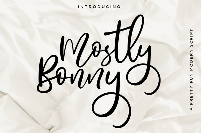 Bonny // Fun Modern Script With Alternates Font Haksen 