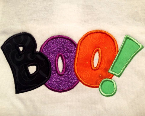 Boo! Applique Embroidery Design Embroidery/Applique Designed by Geeks 