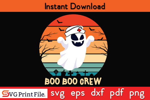 Boo Boo Crew Nurse Halloween Funny Halloween Nurse SVG PNG Cut File SVG SVG Print File 