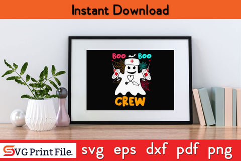 Boo Boo Crew Nurse Halloween SVG PNG Cut File SVG SVG Print File 