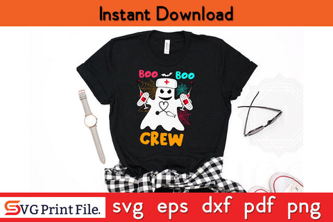 Boo Boo Crew Nurse Halloween SVG PNG Cut File SVG SVG Print File 