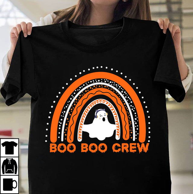 Boo Boo Crew SVG Cut File, Boo Boo Crew SVG Design, Boo Halloween SVG Cut File, Boo Sheet Sublimation PNG SVG BlackCatsMedia 