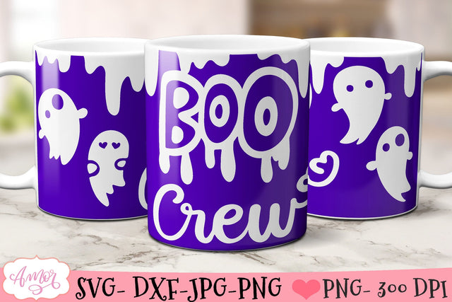 Boo crew mug wrap SVG for infusible ink SVG Amorclipart 
