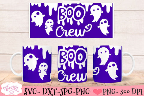 Boo crew mug wrap SVG for infusible ink SVG Amorclipart 