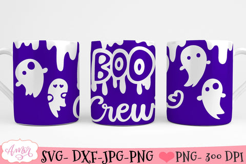 Boo crew mug wrap SVG for infusible ink SVG Amorclipart 