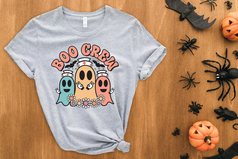 Boo Crew PNG, Hallowen Nurse Sublimation Sublimation CraftLabSVG 
