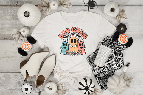 Boo Crew PNG, Hallowen Nurse Sublimation Sublimation CraftLabSVG 