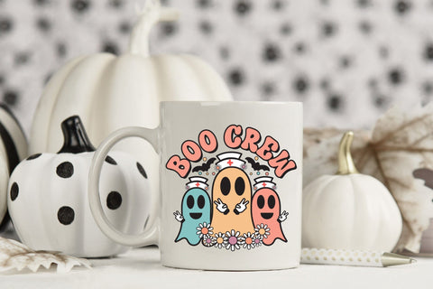 Boo Crew PNG, Hallowen Nurse Sublimation Sublimation CraftLabSVG 