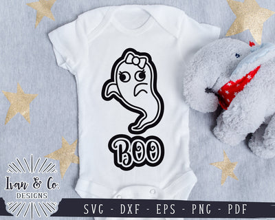 Boo Cute Little Ghost SVG Files | Halloween Svg | Fall Svg | Halloween Shirts Svg | Commercial Use | Digital Cut Files (1274497360) SVG Ivan & Co. Designs 