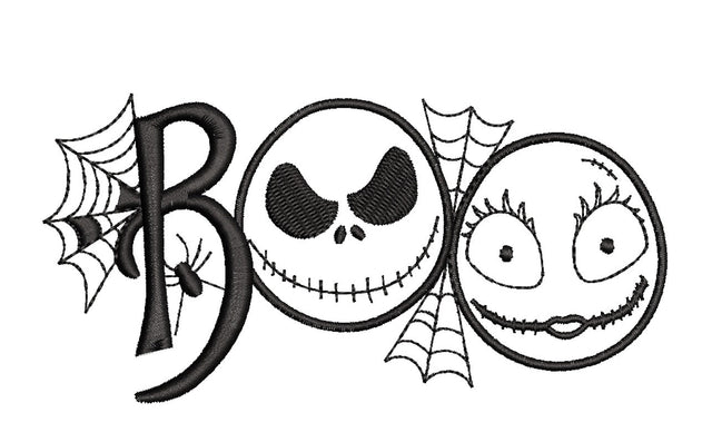 Boo embroidery design,Halloween embroidery design, 3 sizes. Embroidery/Applique DESIGNS ArtEMByNatalia 