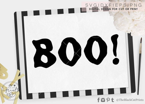 Boo! | Funny Halloween cut file SVG TheBlackCatPrints 