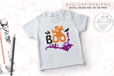 Boo Ghost | Funny Halloween cut file SVG TheBlackCatPrints 