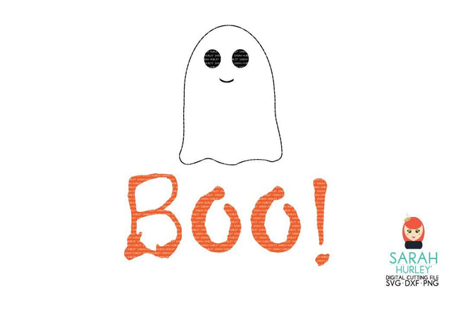 Boo Ghost SVG Sarah Hurley 