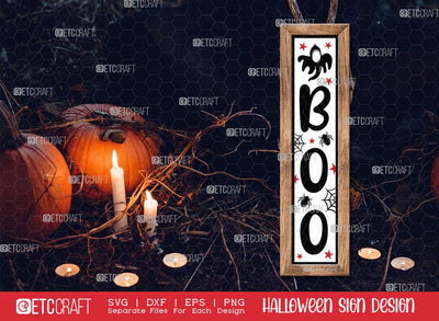 Boo halloween Sign SVG Cut File | Boo Sign Svg | Halloween Door Hanger Svg | Porch Wood Sign Svg | Halloween Decor Svg | Farmhouse Sign Svg | Halloween Sign Svg | Halloween Wood Sign Design SVG ETC Craft 