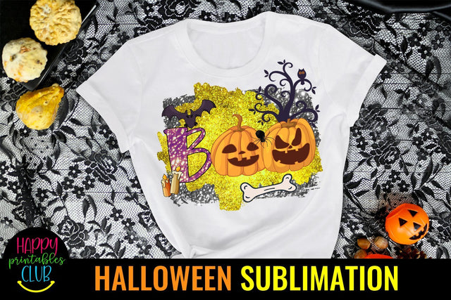 Boo Halloween Sublimation-Halloween Sublimation Boo PNG Sublimation Happy Printables Club 