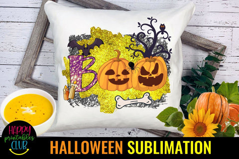 Boo Halloween Sublimation-Halloween Sublimation Boo PNG Sublimation Happy Printables Club 