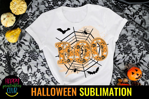 Boo Halloween Sublimation Ideas- Halloween Sublimation PNG Sublimation Happy Printables Club 