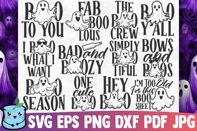 Boo Halloween SVG Bundle SVG MintyMarshmallows 