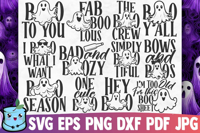 Boo Halloween SVG Bundle SVG MintyMarshmallows 