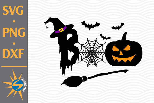 Boo Halloween SVG, PNG, DXF Digital Files Include SVG SVGStoreShop 