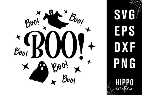 Boo Halloween SVG SVG Hippo Creations 