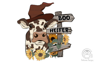 Boo Heifer Autumn Farm Sublimation Sublimation LAM HOANG THUY 