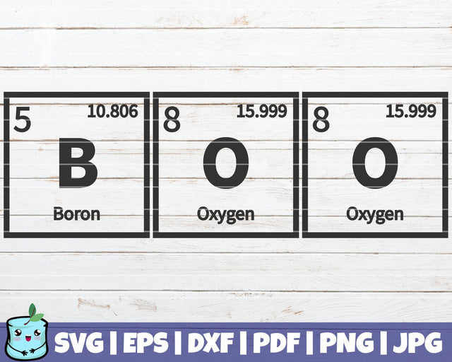 Boo Periodic Table SVG MintyMarshmallows 