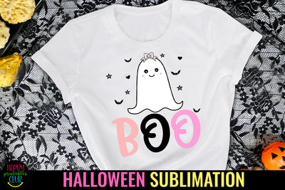 Boo Pink Halloween Sublimation I Halloween Pink PNG Sublimation Happy Printables Club 