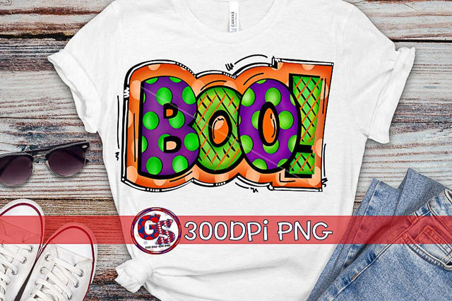 BOO! PNG for Sublimation-Halloween PNG Sublimation Greedy Stitches 